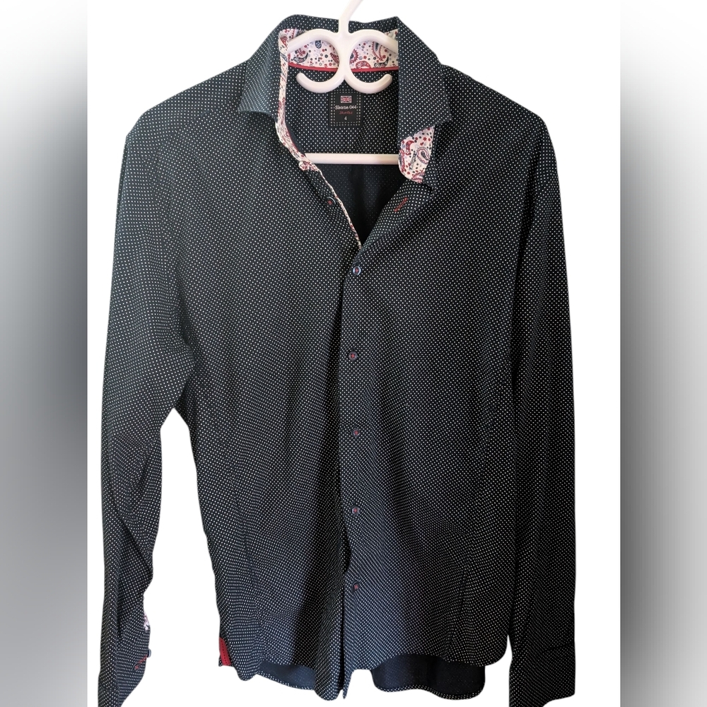 2/22$ Sloane Men's Black Patterned Shirt